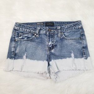 Juniors Rampage Dip Dyed Denim Shorts Size3
